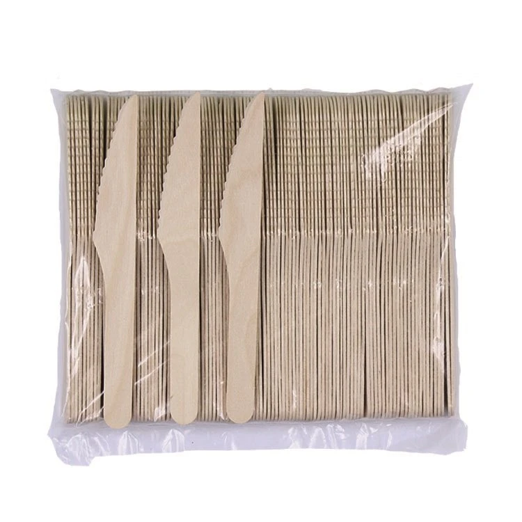 Disposable Wood Knife in Bag